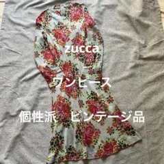 ビンテージ品　個性派　zucca イッセイミヤケ　レヤなフラワーワンピースのサムネイル