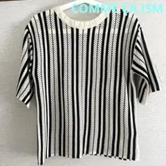 美品★コムサイズム (COMME ÇA ISM)★サマーニット★ボーダーニット