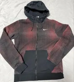 NIKE ジップパーカー 刺繍 赤×黒　古着
