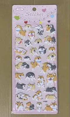柴犬のイラストシールセット④
