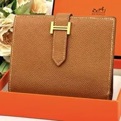 HERMES ベアン コンパクト ゴールド金具 T刻印 折り財布　エルメスのサムネイル