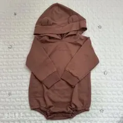 しまむら フード付きロンパース 60-70