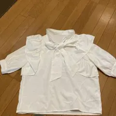 GRL フリル　5部袖　ブラウス