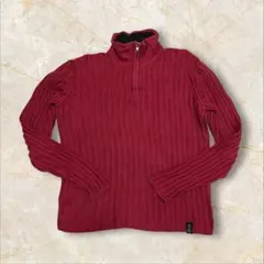 は*ー様 00s NAUTICA 縦リブ編み コットンニット USメンズ 厚手レ