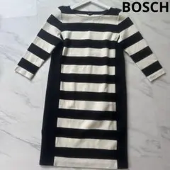 BOSCH ボッシュ　ボーダー　七分袖ワンピース 38 美品　Mのサムネイル