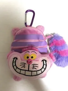 チェシャ猫 ぬいぐるみポーチ カラビナ付き