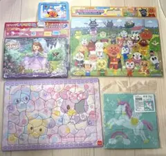 アンパンマン・ソフィア・ユニコーン ジグソーパズル4点セット+おまけ