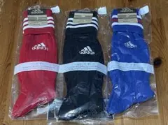 [新品] 廃盤完売Adidasキッズサッカーソックス19cm-21cm3点セット