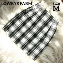 LOWRYS FARM タイトスカート チェック M シャギータイトスカート