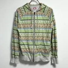 ✨綿100％✨ チチカカ F パーカー ジップアップ カジュアル 個性的 総柄