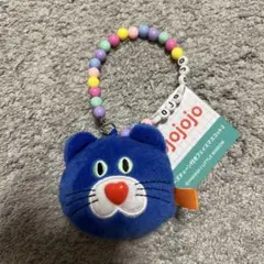 mojojojo ビーズチェーン付きフェイスマスコット2 青い猫 ネコ