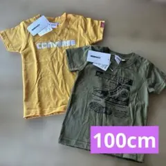 コンバース　converse 半袖Tシャツ　100cm イエロー　カーキのサムネイル