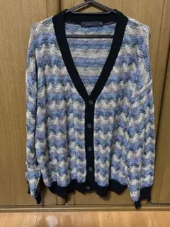 ストライプニット カーディガン Mサイズ