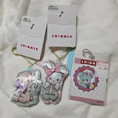 しまむら　SWIMMER バッグチャーム　マスコット　キーホルダー　シール
