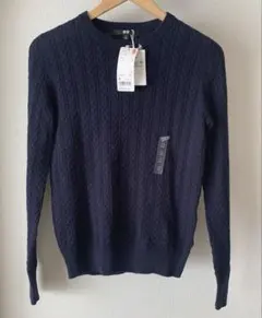 UNIQLO コットンカシミヤケーブルクルーネックセーター Mサイズ ユニクロ