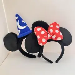 東京ディズニーリゾート ミッキー　ミニー カチューシャセット スパンコール　魔法