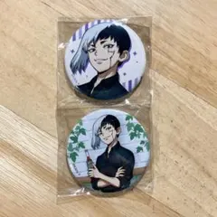 【Dr.STONE】あさぎりゲン　コラボカフェ本舗　等身缶バッジ2個セット