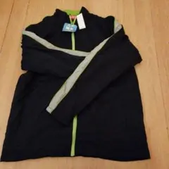 160　新品　未使用　アウター　ブラック×グリーン