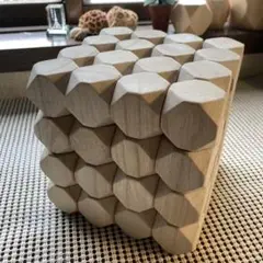 【手作り】 木製多面体つみき 【64個】