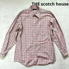 【ザスコッチハウス】 L チェック柄長袖シャツ メンズ