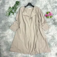 【a.v.v】アーヴェヴェ ベージュ ロングコート (S) アウター 無地