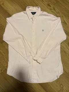 ラルフローレン 長袖シャツ ピンク M CLASSIC FIT 刺繍ロゴ 春色