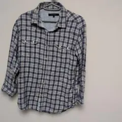 ABAHOUSE ネルシャツ サイズ2 ネイビー