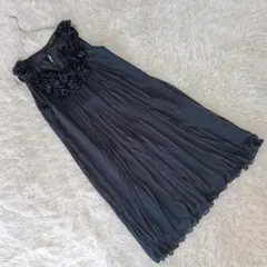 『クイーンズコート』 (2) ノースリーブシフォンワンピース パーティー