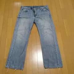 ライトブルー ワイドデニム パンツのサムネイル