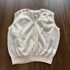 Plage Vネック ベスト ベージュ