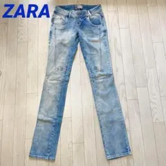 ZARA trf 色落ちダメージデニム EUR 36 ジーンズ