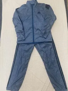 【新品に近い】adidas シャカシャカ上下セット ブルー160センチ　サッカー