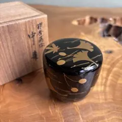 イ777 棗『塗師 松斉』『曳舟蒔絵 中棗 共箱』茶器 茶入 茶道具 - メルカリ