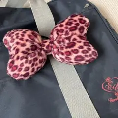 残りわずか！スクバにも♡一個700円！リボン型♡ピンクヒョウ柄♡デカリボンゴム！のサムネイル