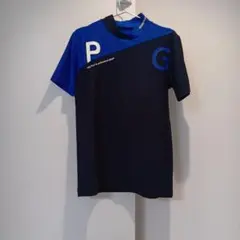 PGG 半袖シャツ ネイビー 異素材レイヤード - メルカリ