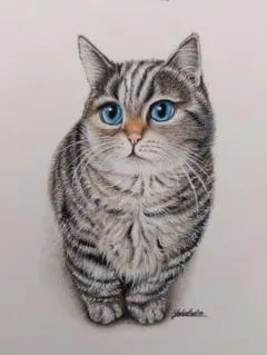 アクリル画 152 風景画 『あ！また来たの♡』 猫の絵 - メルカリ