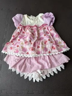 アイスクリーム柄　セットアップ　ピンク 80㎝ ベビー　キッズ　女の子