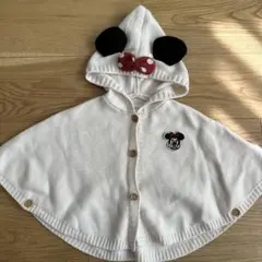 ミニーマウス フード付きポンチョ 70-80cm