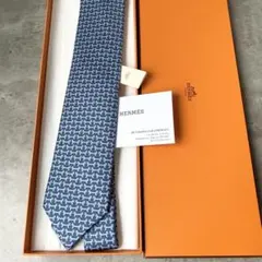 HERMES エルメス ネクタイ サメ柄 ブルー 箱付き - メルカリ