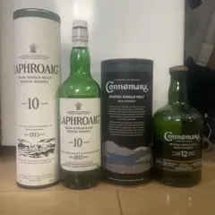 週末値下げ　Laphroaig 10年 & Connemara 12年 空瓶のサムネイル