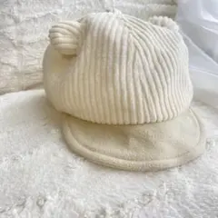 BEAMS mini ビームスミニ くま耳キャップ 帽子 53cm アイボリーのサムネイル