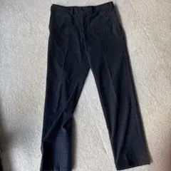 GU ストライプ柄 スラックス ダークグレー