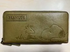 新品】SNOOPY 牛革 長財布 SNPY-73053 ブルー(グリーン） - メルカリ
