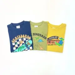 子供服 男の子 110cm 長袖 Tシャツ まとめ売り 恐竜 新品 GWN3-1