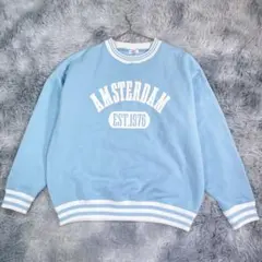 MSG【M】トレーナー　スウェット　ライトブルー　裏起毛　厚手