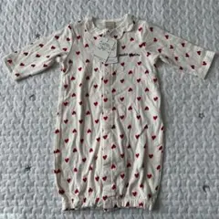 プティマイン  ハート柄ロンパース