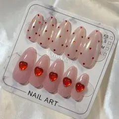 ネイルチップ ワンホン 韓国 オーダー バレンタイン 量産型 ミラー ちゅるん