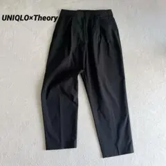 極美品☆UNIQLO×Theory 感動タックイージーパンツ 黒 L