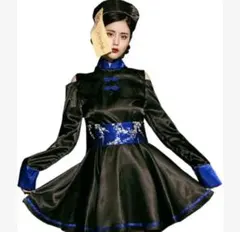 キョンシー コスプレ ハロウィン 青 仮装 チャイナ服 ハロウィン ホラー