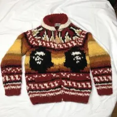 ニット　カウチン　A BATHING APE カウチンニットL 赤 ニット カウチン A BATHING APE カウチンニットL 赤 ニット カウチン A